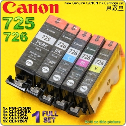 Canon tXPixma Ink PGI-725PGBK CLI-726BK CLI-726C CLI-726M CLI-726Y