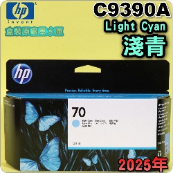 HP NO.70 C9390A iLCjtX-(2025~02)(Light Cyan)DesignJet Z2100 Z3100 Z3200 Z5200